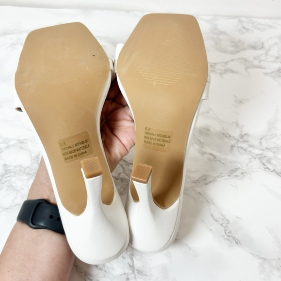 CAPE ROBBIN INTERMIX SEXY STILETTO GOLD HIGH HEELS FOR WOMEN SQUARE SIZE 8.5 NEW - Picture 3 of 5